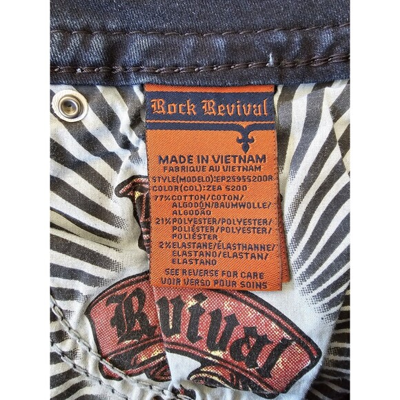 Rock Revival Jeans Women's Blue Denim Zea Skinny Size 29 - Picture 7 of 11